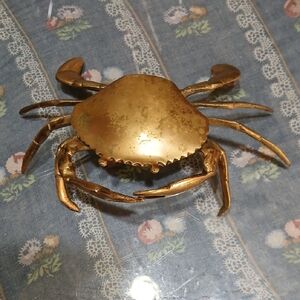 Gold Crab Figurine